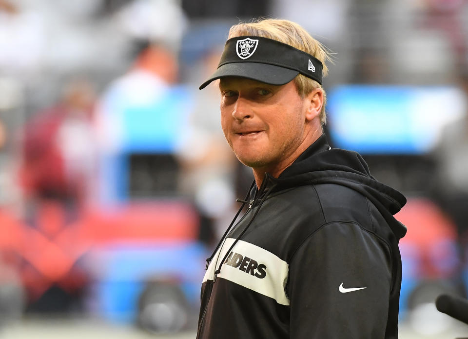 After a difficult season, Jon Gruden and the Raiders brass have an abundance of resources to rebuild the roster. (Getty Images)