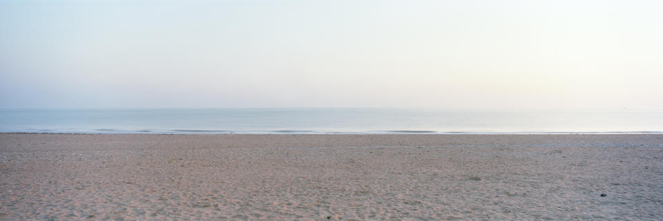 A section of beach known as 'Juno Beach' during the June 6, 1944 D-Day landings, at dawn on April 30, 2019 in Courseulles-sur-Mer, on the Normandy coast, France. (Photo: Dan Kitwood/Getty Images)