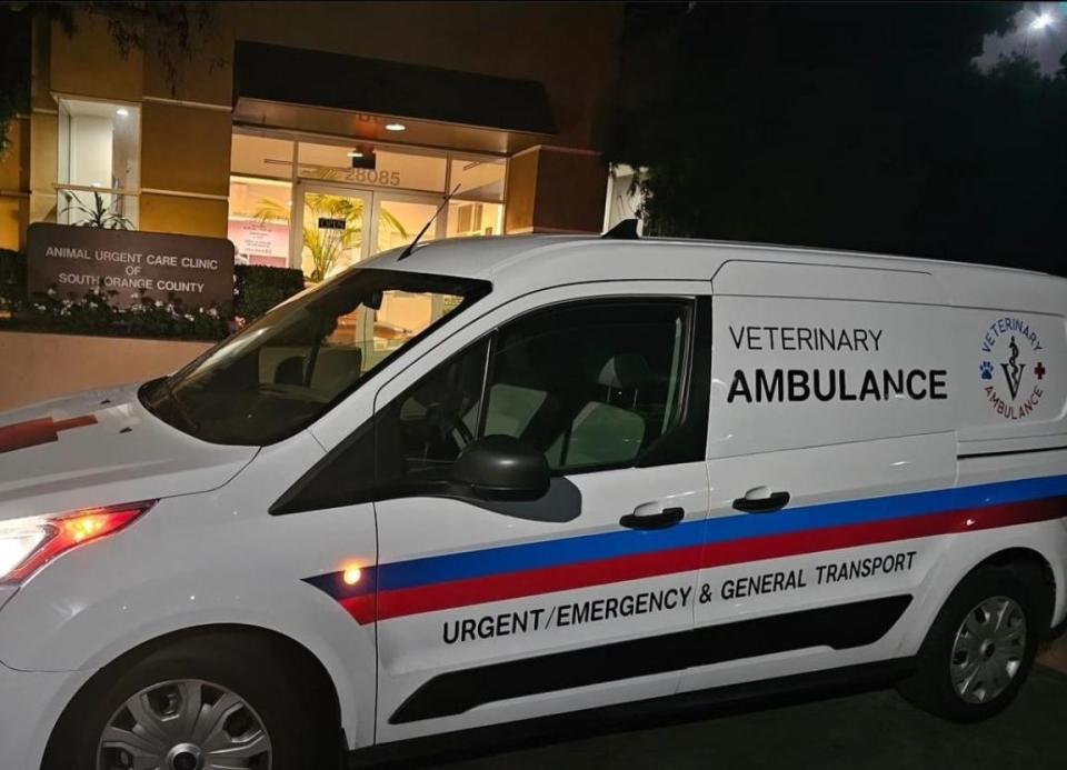 Ambulancia para mascotas de Veterinary Ambulance of Southern California. Cortesía IG: @veterinaryambulance