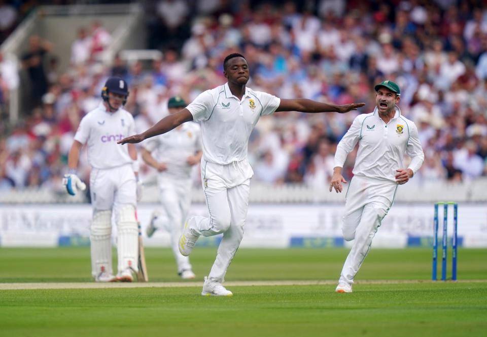 Kagiso Rabada struck two early blows (Adam Davy/PA) (PA Wire)