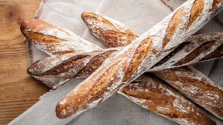 Rustic french baguettes