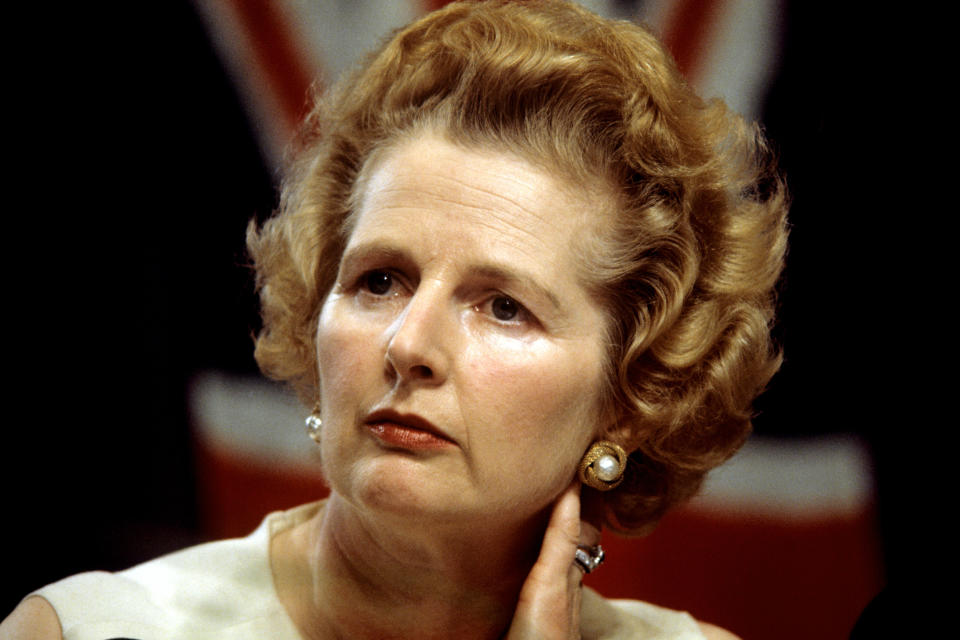 Margaret Thatcher, 49, who is to oppose former Prime Minister Edward Heath in the election for the Conservative Party leadership on February 4th 1975.