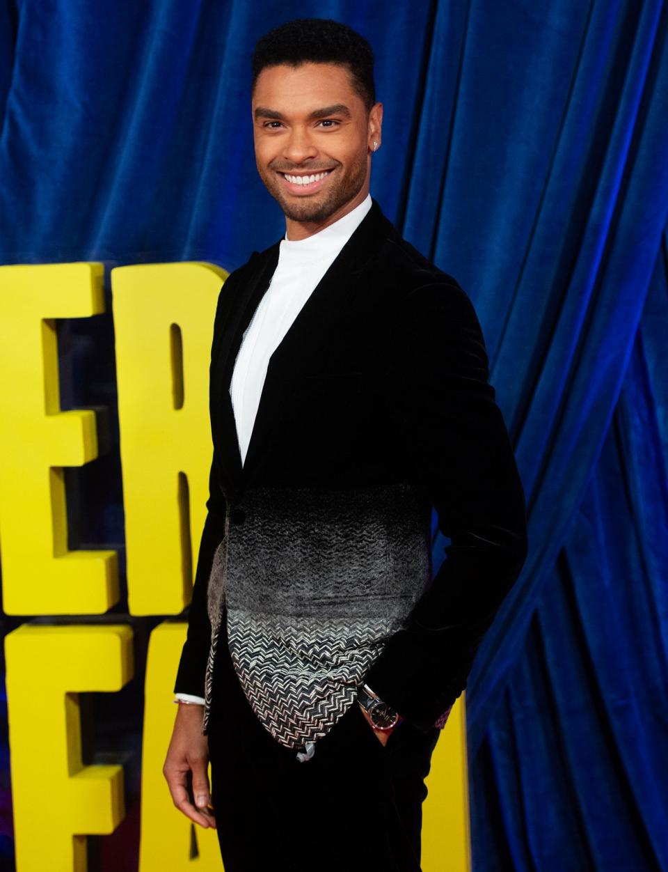 <p>Regé-Jean Page looks dapper at the world premiere of <i>The Harder They Fall </i>on Oct. 6 during the 65th BFI London Film Festival in London. </p>