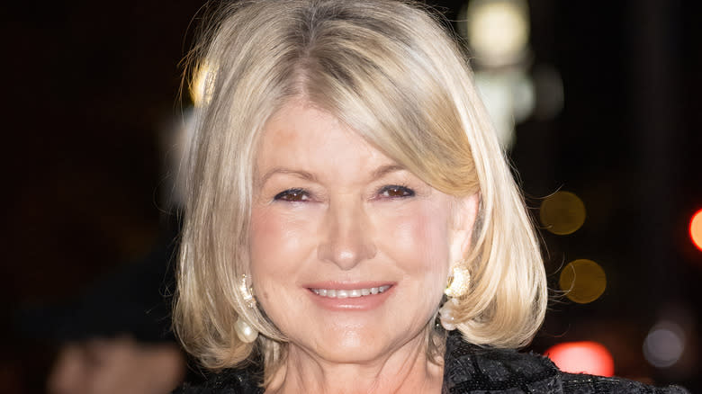 Martha Stewart with dangly earrings