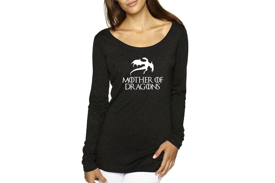 Mother of Dragons GoT Fan Women’s Scoop Neck Long Sleeve Top