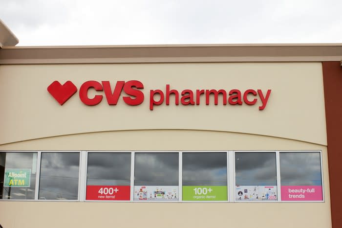 The outside of a CVS Pharmacy store.