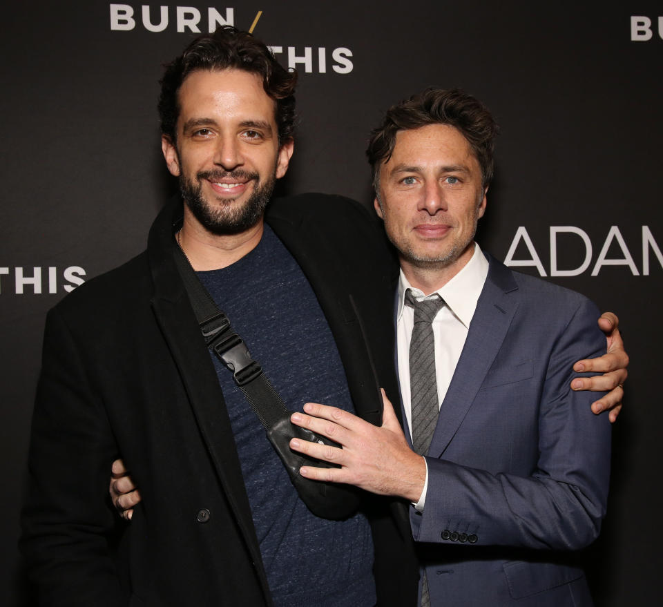 Zach Braff said he campaigned to get Nick Cordero included in Emmys segment. Here they are in April 2019.