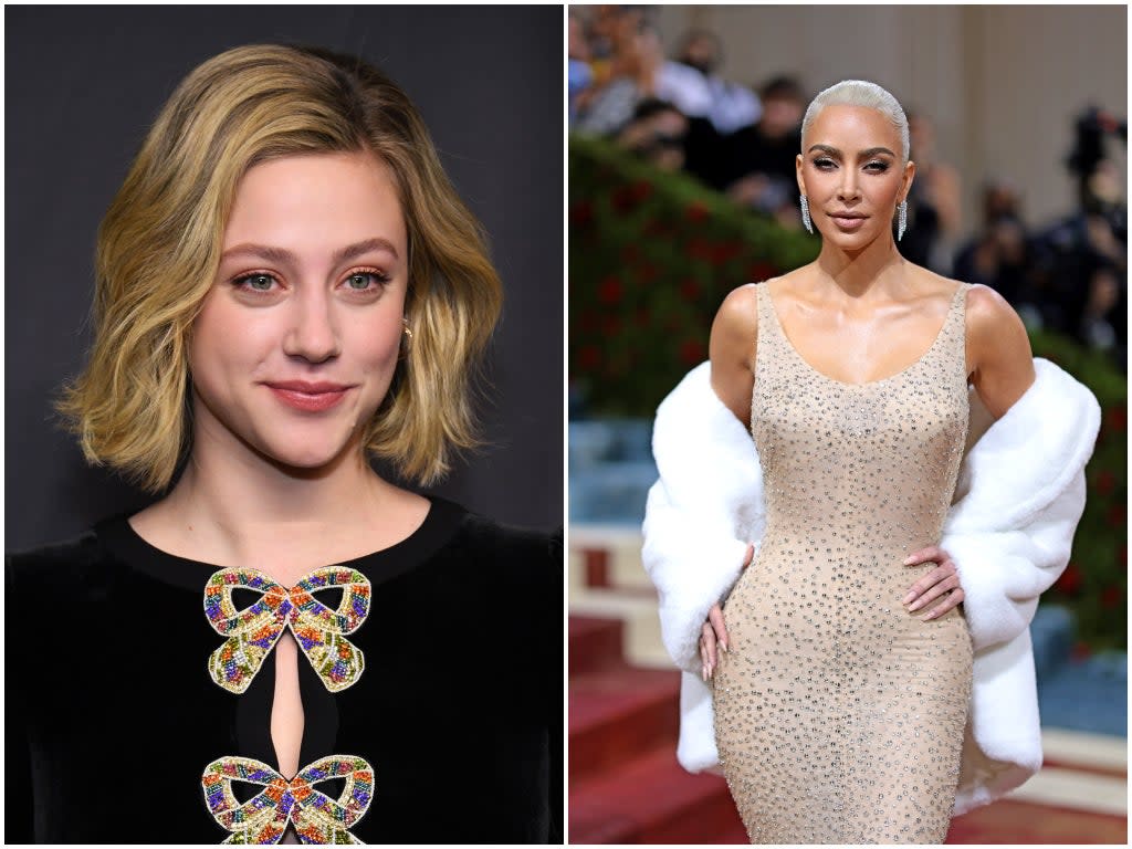 Lili Reinhart (L) has criticised Kim Kardashian’s ‘crash diet’ for the Met Gala (Getty)