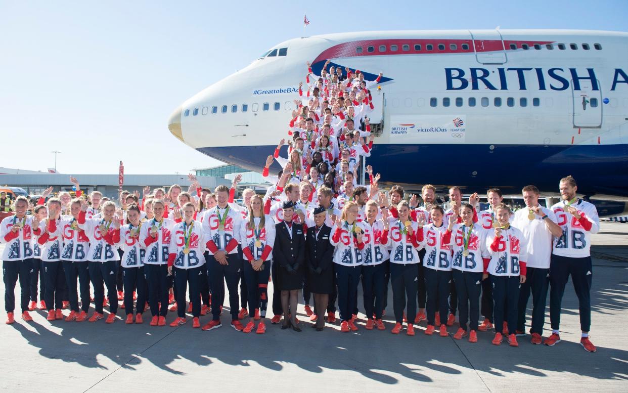 The successful Team GB squad arrives back in London to a heroes welcome - EDDIE MULHOLLAND