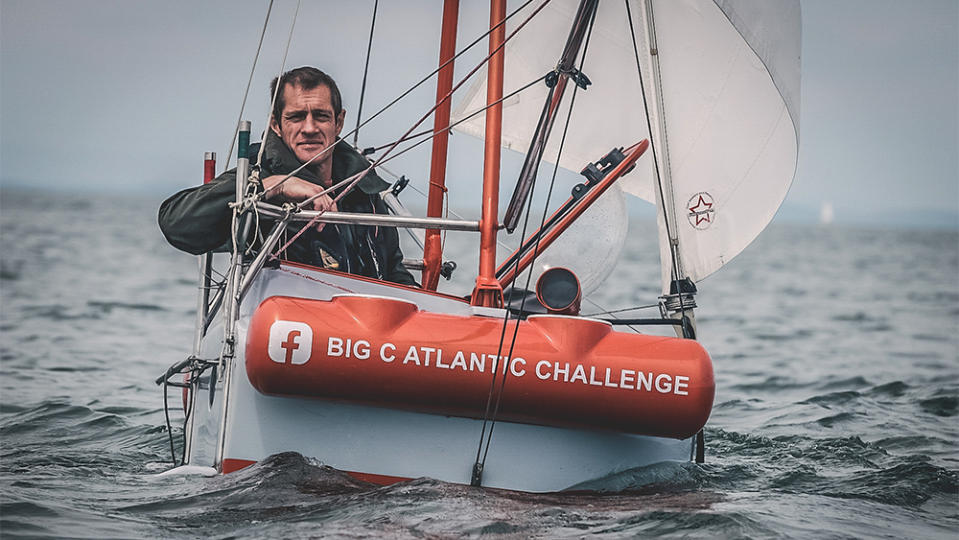 “Big C” has a lead keel so it will right itself after capsizing—something Bedwell expects regularly. The mini boat was also designed to handle 60-mph gale-force winds and big seas. - Credit: Courtesy Andrew Bedwell