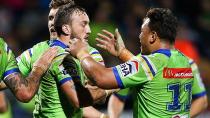 Scored a try and set up another as Canberra thumped the Warriors.