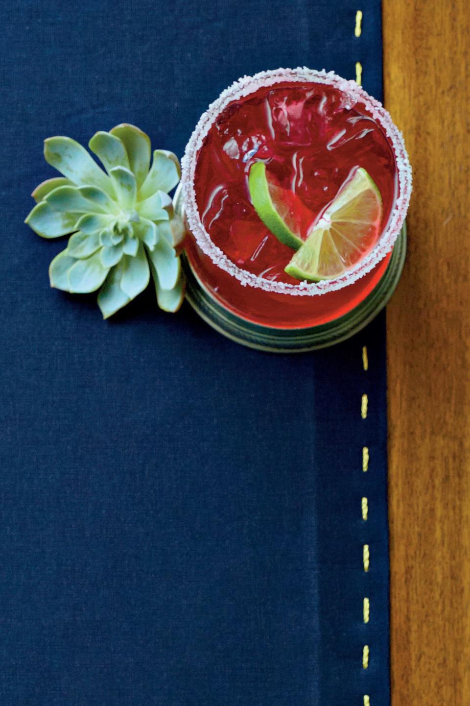 Hibiscus-Mint Margaritas