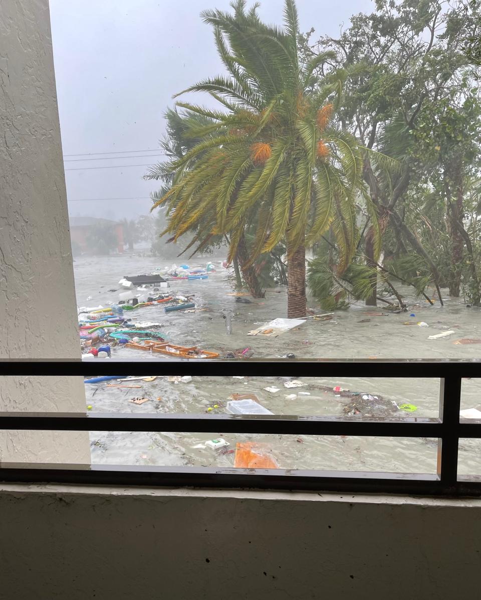 Christy Klein, 32, watched helplessly from the condo her parents own on Sanibel Island, Florida, as Hurricane Ian flooded their home and destroyed their belongings, including their cars.