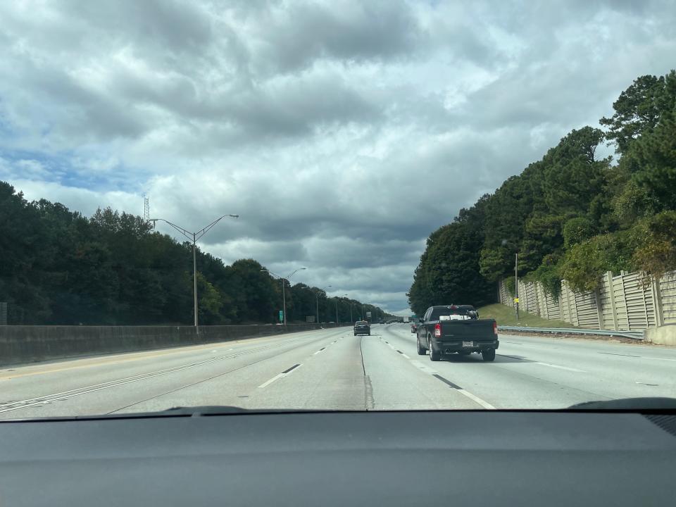 Driving on the highway in Atlanta, Georgia.