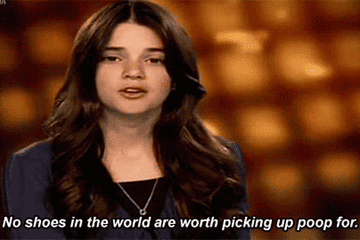 Kendall Jenner explaining why she wouldn't pick up poop for new shoes