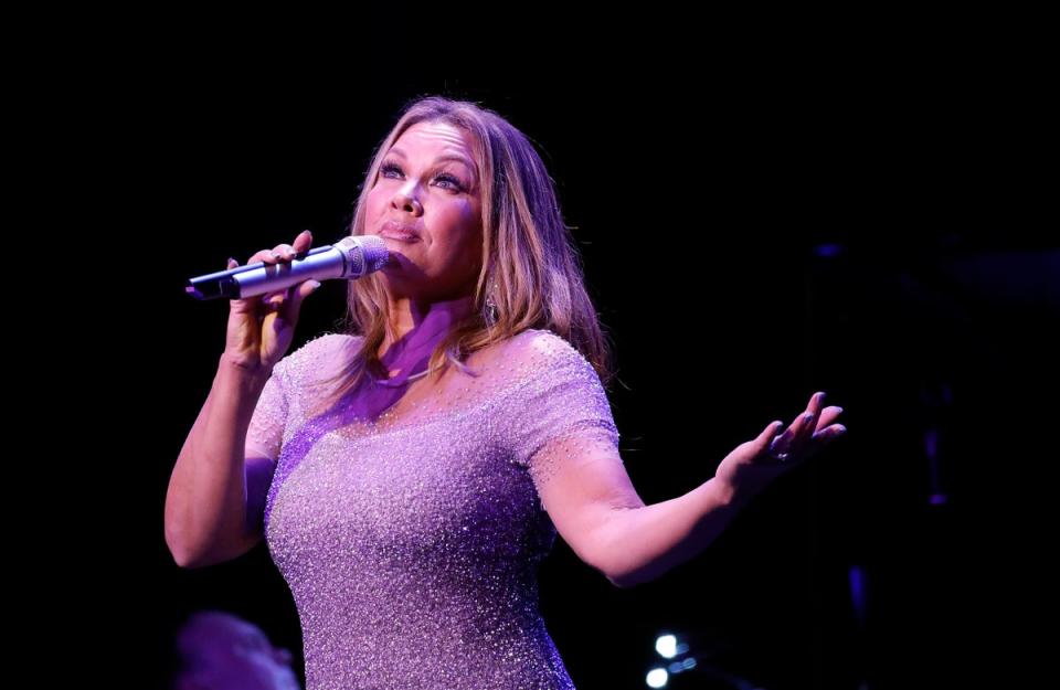 Vanessa Williams performs during the Sheen Center presents Vanessa Williams & Friends: thankful for Christmas with guests Norm Lewis, Michael Urie, and Bernie Williams at Sheen Center for Thought & Culture on November 18, 2019 (Getty Images for Sheen Center fo)