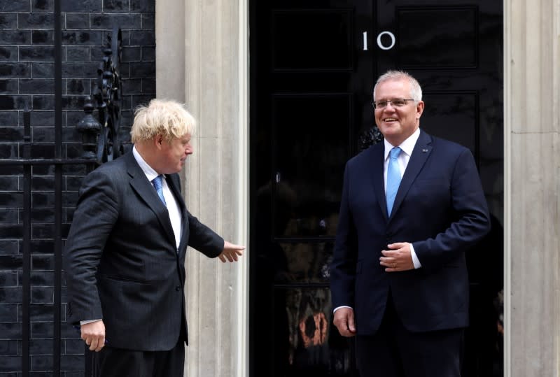 British PM Johnson meets Australian counterpart Morrison in London