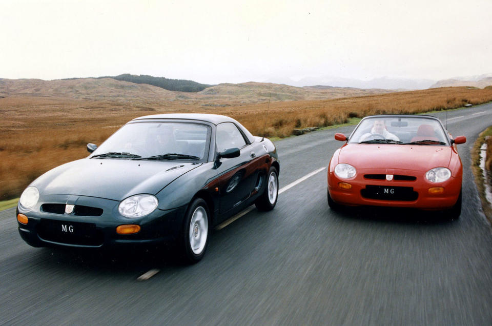 <p>MG's first mid-engined road car, we got a preview of the F over a decade earlier in the EX-E concept. Perky and fun, the F proved affordable and even better when relaunched as the TF, with steel suspension in place of the original Hydragas.</p>