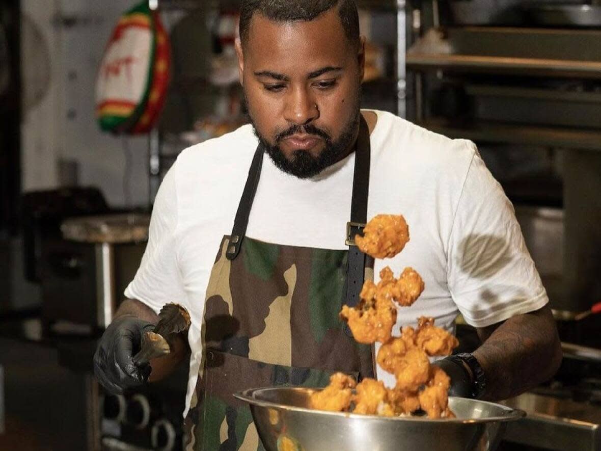 Jerome Robinson is the owner and operator of The Heartbreak Chef, one of many Black-owned restaurants that participated in the Black Restaurant Week campaign. (Submitted by James Ton - image credit)
