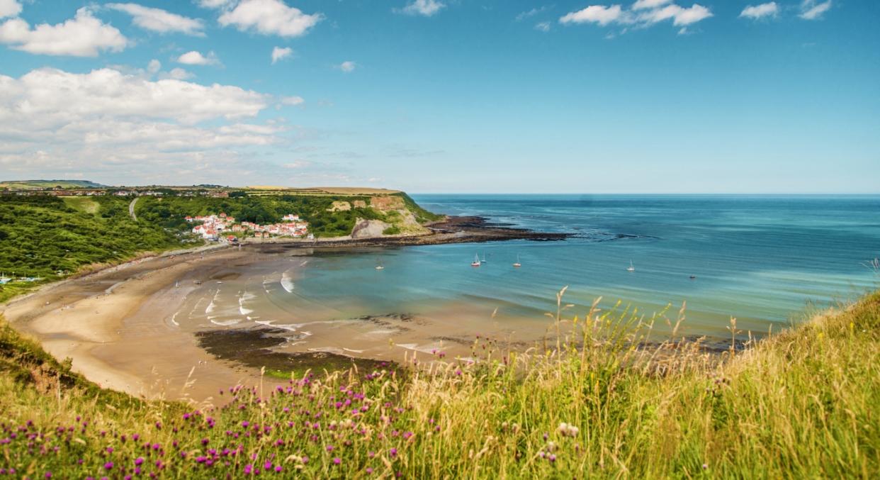 Runswick Bay in North Yorkshire has been named as the second-fastest growing destination for UK travel in 2021 (Getty)