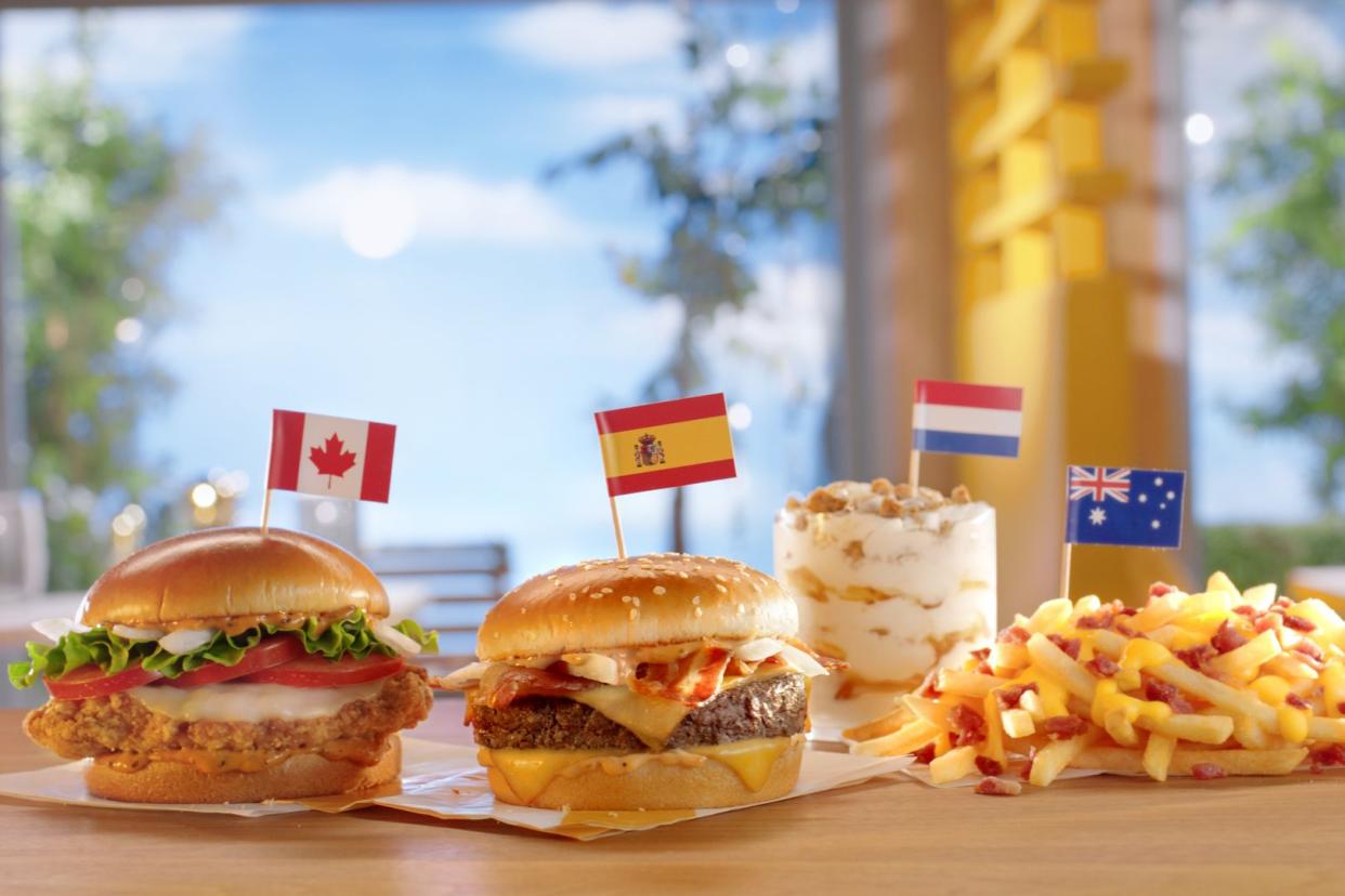 McDonald's worldwide favorites lineup