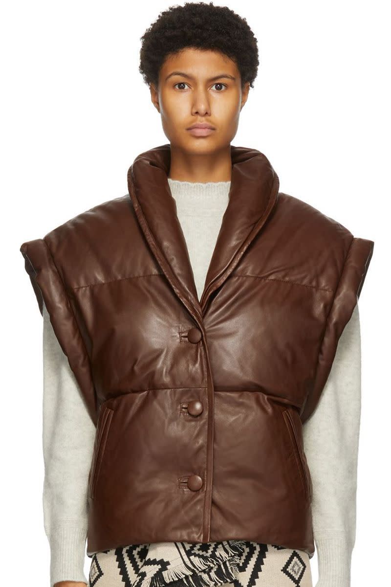 9) Brown Leather Keyson Vest