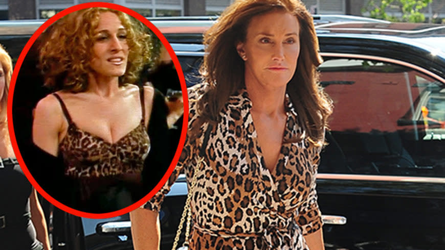 Caitlyn Jenner Channels Carrie Bradshaw While Shopping in New York City