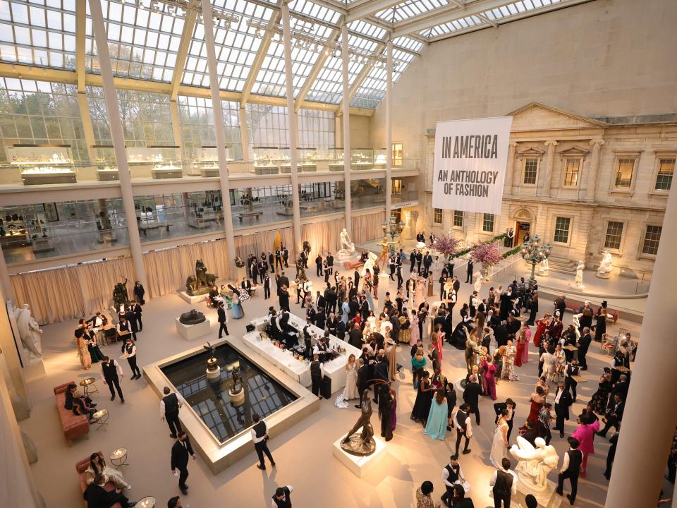 A view inside The 2022 Met Gala Celebrating "In America: An Anthology of Fashion" at The Metropolitan Museum of Art on May 2, 2022