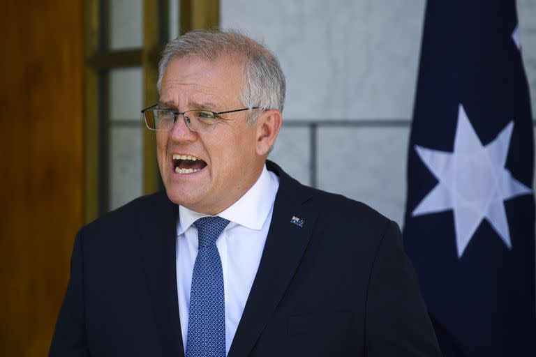 El primer ministro de Australia, Scott Morrison. (Lukas Coch/AAP Image via AP)