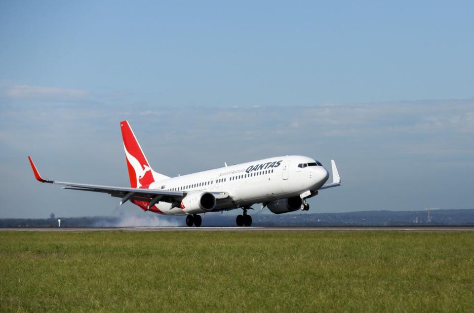 澳洲航空公司(Qantas Airways)波音(Boeing)737新世代(737 NG)客機。(澳航官網)