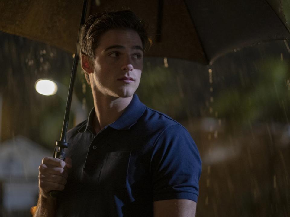 Jacob Elordi has Nate Jacobs in a still from‘Euphoria’ (Eddy Chen/HBO)