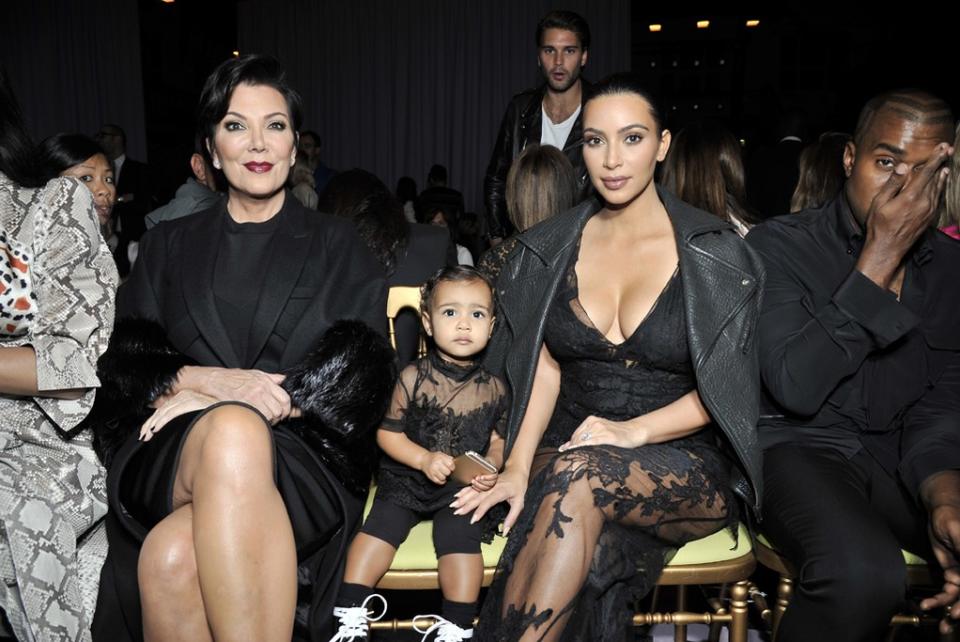 Kris Jenner, North West and Kim Kardashian.