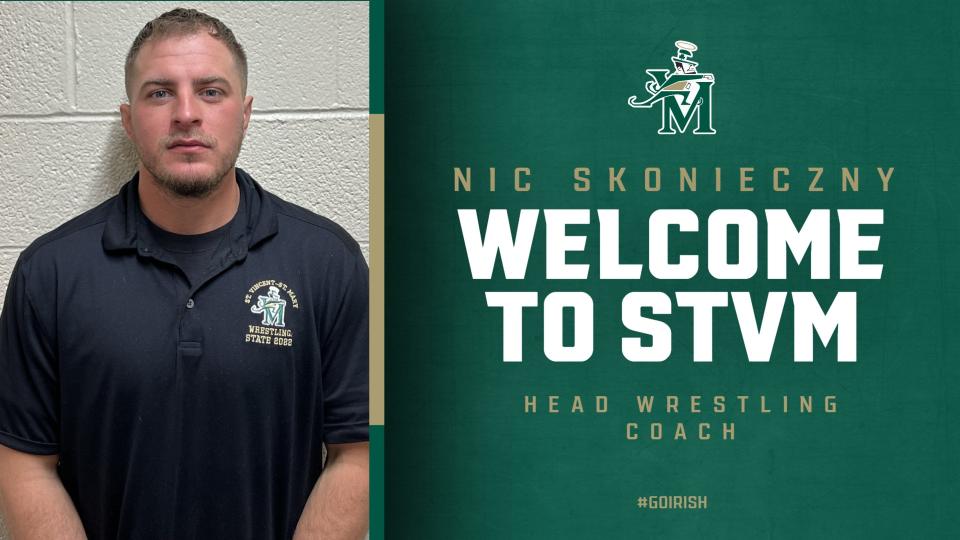 Nic Skonieczny will take over as the wrestling coach for St. Vincent-St. Mary in the fall.