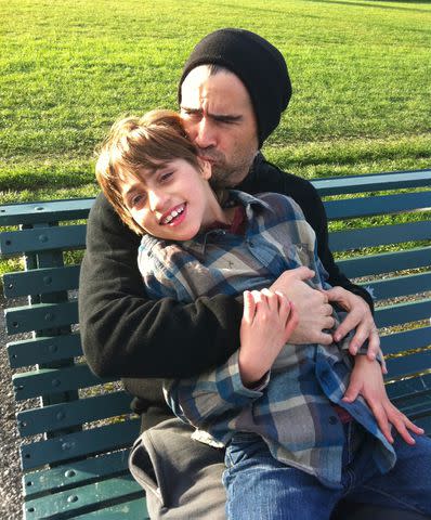 <p>Courtesy Colin Farrell</p> Colin Farrell and son James.