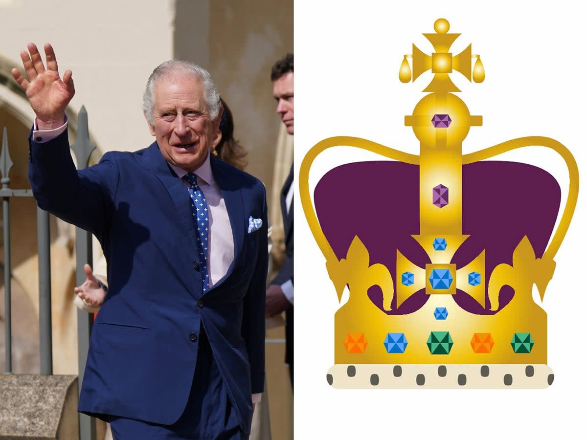 King Charles III’s official coronation emoji has been revealed (Reuters/PA)