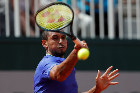 Tennis - French Open - Roland Garros, Paris, France - 30/5/17 Australia's Nick Kyrgios in action during his first round match against Germany's Philipp Kohlschreiber Reuters / Gonzalo Fuentes