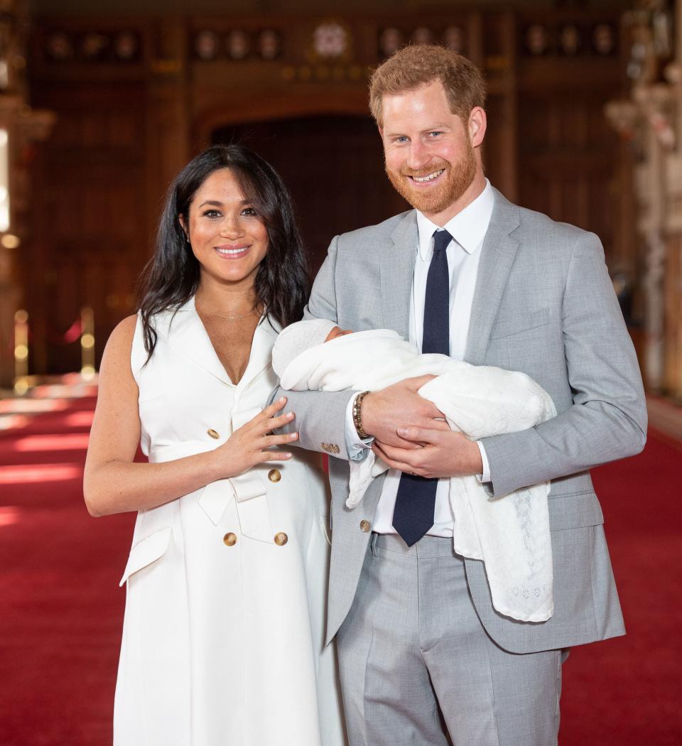 The Duke and Duchess of Sussex introducing their newborn, Archie Harrison Mountbatten-Windsor, to the world.&nbsp; (Photo: PA Wire/PA Images)