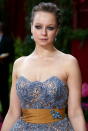 British actress Samantha Morton arrives for the 76th annual Academy Awards at the Kodak Theatre in Hollywood, February 29, 2004. Morton, who is wearing a dress from Givenchy's 1951 couture collection, is an Academy Award nominee for best actress for her role in the film 'In America.'