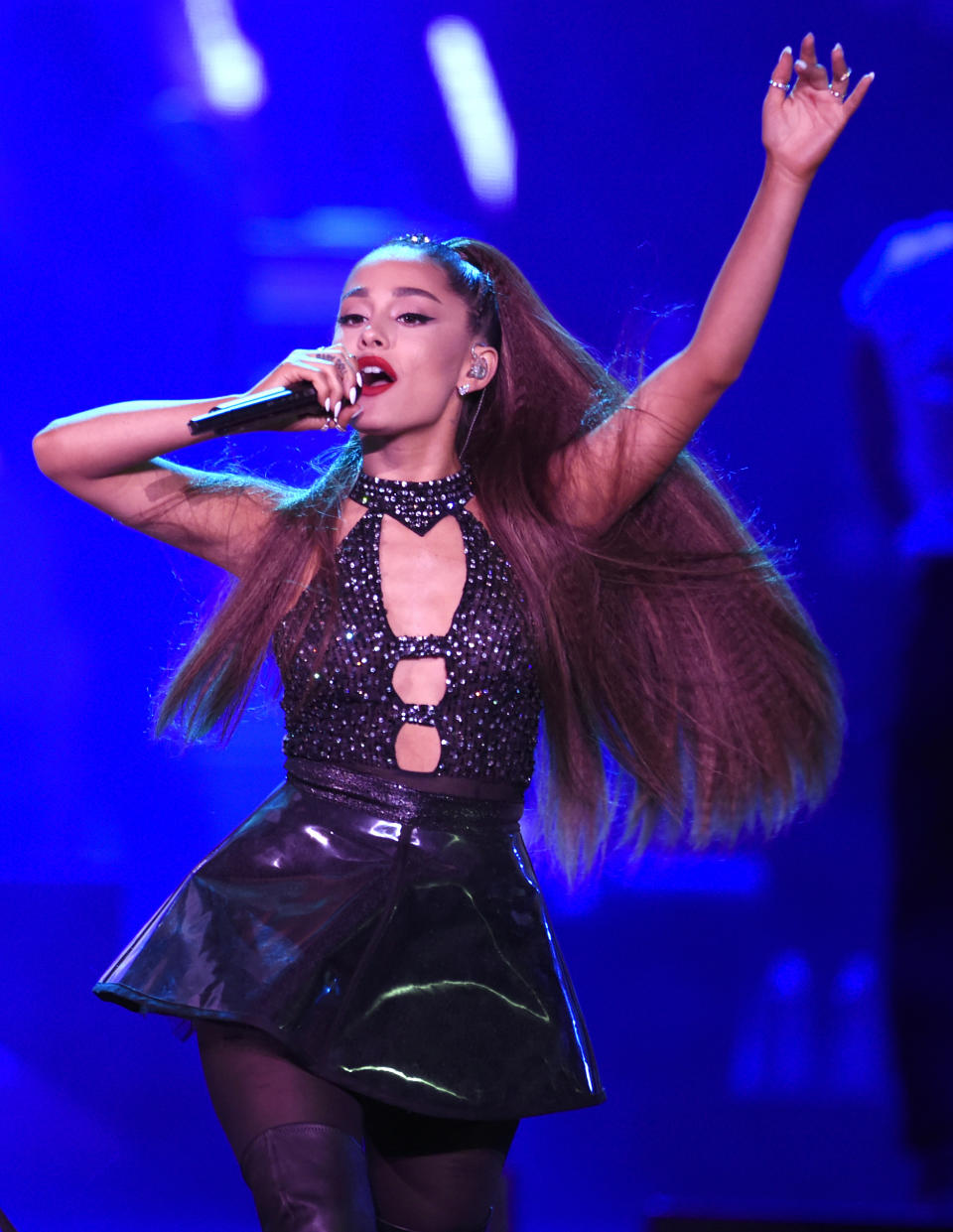 FILE - In this June 2, 2018 file photo, Ariana Grande performs at Wango Tango at Banc of California Stadium in Los Angeles. The Recording Academy’s Task Force on Diversity and Inclusion is a launching a new initiative announced Friday, Feb. 1, 2019, to create and expand more opportunities to female music producers and engineers. More than 200 musicians, labels and others have already pledged, including Lady Gaga, Justin Bieber, Pearl Jam, Pharrell and Grande. (Photo by Chris Pizzello/Invision/AP, File)