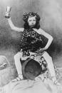 <p>Prince Alfred, Duke of Saxe-Coburg and Gotha, dressed as Bacchus, the Roman god of wine, during amateur theatricals at Buckingham Palace.</p>