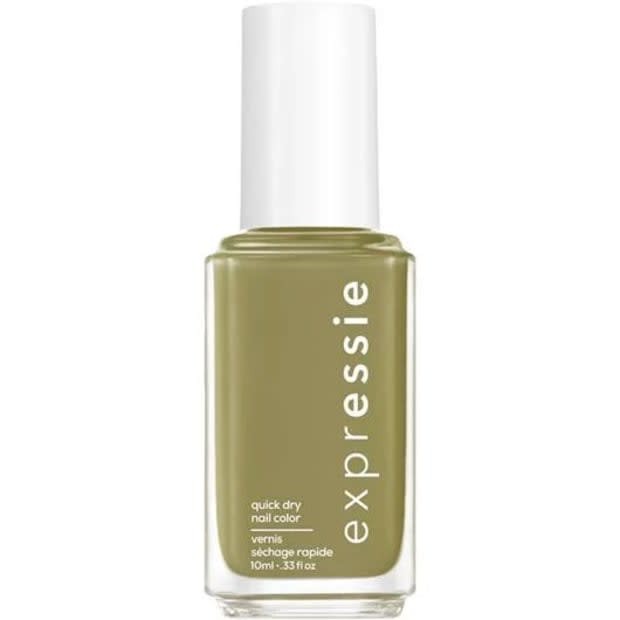 <p><strong>Essie Expressie Quick-Dry Nail Polish in Precious Cargo-Go!, $9, <a href="https://shop-links.co/1696771457985227752" rel="nofollow noopener" target="_blank" data-ylk="slk:available here;elm:context_link;itc:0;sec:content-canvas" class="link ">available here</a>: </strong>"I love this dusty olive green color, and I love the fact that this formula dries in mere minutes even more." —Stephanie Saltzman, Beauty Director</p>