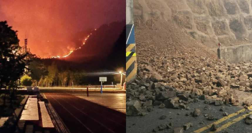 阿里山18日發生森林大火，目前仍持續延燒。（圖／翻攝自我們消防家族、阿里山國家森林遊樂區臉書）