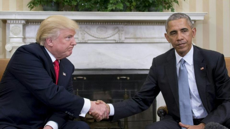 Trump y Obama en 2016