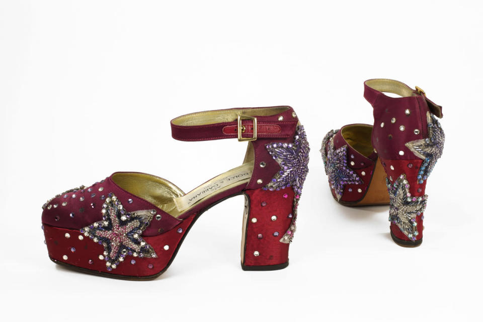 Madonna’s custom Dolce & Gabbana shoes at the Bata Shoe Museum 