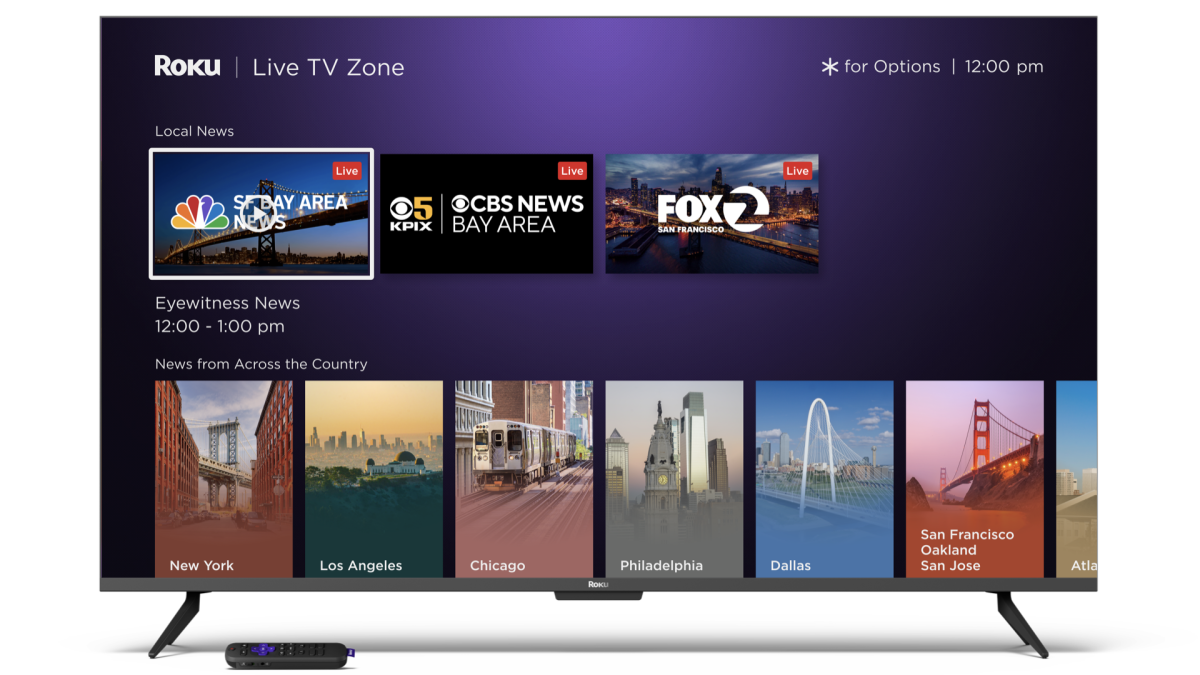 Roku is adding over 40 free channels, including local news