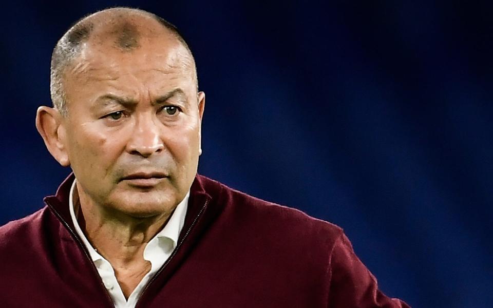 England's head-coach Eddie Jones looks on prior to the Six Nations rugby union tournament match between Italy and England - AFP