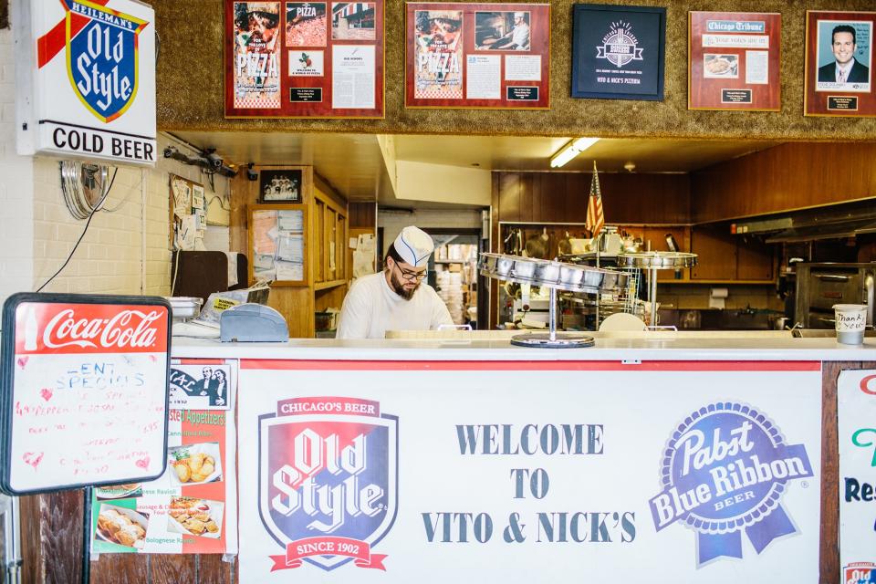 The counter at Vito & Nick’s.