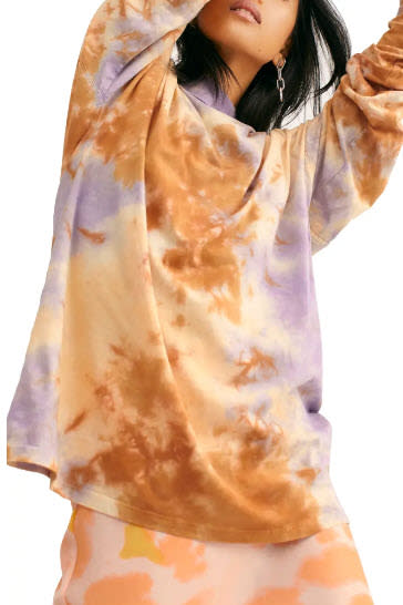 Be Free Tie Dye Oversize Long Sleeve T-Shirt - Free People, Nordstrom, $38 (originally $58)