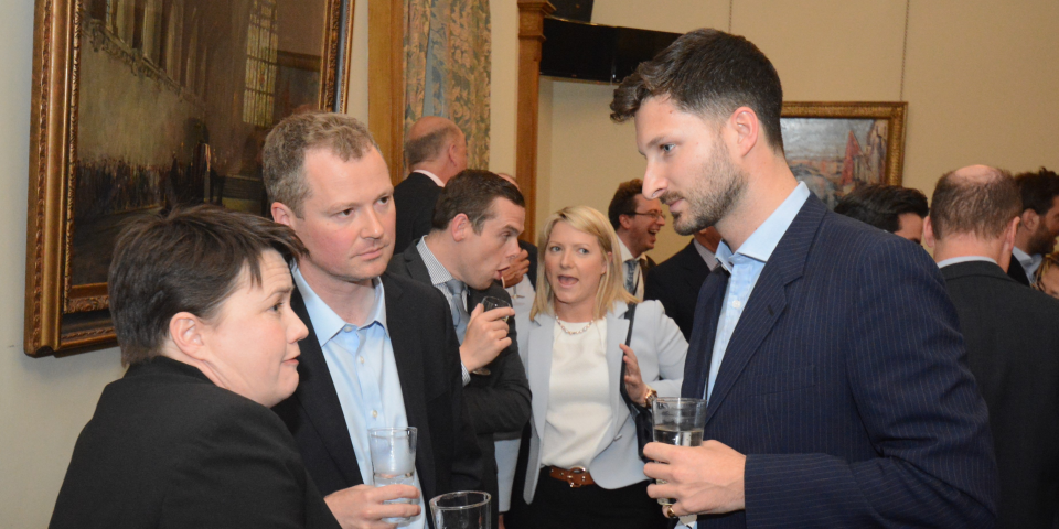 Ruth Davidson (left) with Onward Director Will Tanner (right)