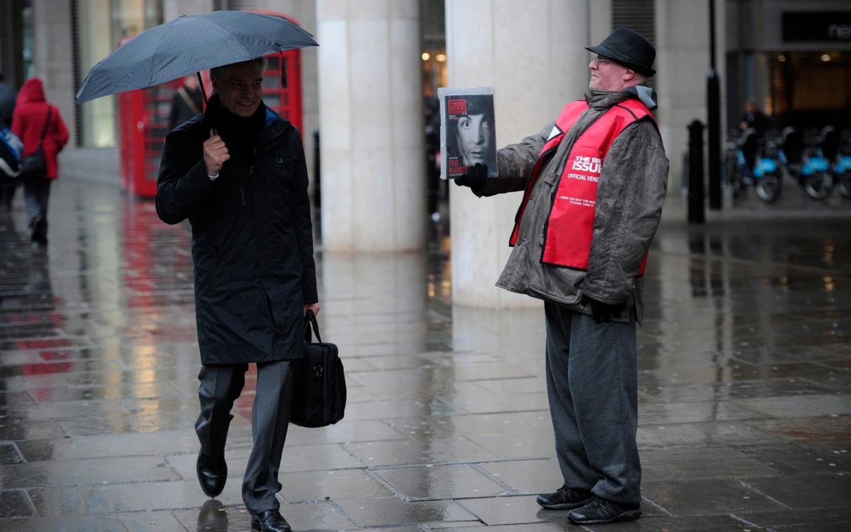 The Big Issue magazine have launched a “augmented reality” magazine today, to help spread stories about homeless people in the UK - AFP